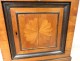 Oratory furniture wood veneer rose window marquetry East France 18th century