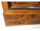 Oratory furniture wood veneer rose window marquetry East France 18th century