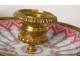 Candlestick hand English porcelain gilt bronze flower shells XIX