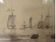 Pencil drawing marine naval battle ships ships sailing ships Baillot 19th