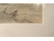 Pencil drawing marine naval battle ships ships sailing ships Baillot 19th