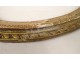 Oval frame carved wood gilded flowers foliage antique frame 18th century