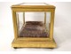 Large gilt wood reliquary box 19th century beveled glasses