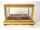 Large gilt wood reliquary box 19th century beveled glasses