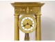 Portico pendulum with gilded bronze columns flowers crown Ith Empire XIXth