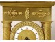 Portico pendulum with gilded bronze columns flowers crown Ith Empire XIXth