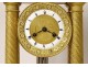 Portico pendulum with gilded bronze columns flowers crown Ith Empire XIXth