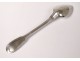 Serving spoon solid silver Mercury silversmith Denière 125gr XIXth