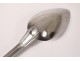 Serving spoon solid silver Mercury silversmith Denière 125gr XIXth