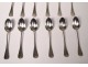 12 solid silver coffee spoons Minerva monogram 305gr XIXth century