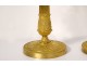 Pair candlesticks Empire gilt bronze candlesticks nineteenth candlesticks