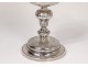 Solid silver ciborium Minerva goldsmith Garnier wheat grape reeds 329gr XIXth