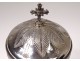 Solid silver ciborium Minerva goldsmith Garnier wheat grape reeds 329gr XIXth