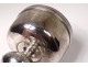Solid silver ciborium Minerva goldsmith Garnier wheat grape reeds 329gr XIXth