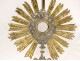 Monstrance monstrance silver bronze gilt metal cherubs lamb cross XIX