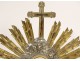 Monstrance monstrance silver bronze gilt metal cherubs lamb cross XIX