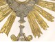Monstrance monstrance silver bronze gilt metal cherubs lamb cross XIX
