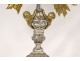 Monstrance monstrance silver bronze gilt metal cherubs lamb cross XIX