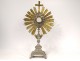 Monstrance monstrance silver bronze gilt metal cherubs lamb cross XIX