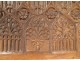 Flamboyant Gothic carved wood panel Haute Epoque XVII woodwork