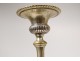 Candlestick candle holder silver bronze shell claw feet church XIXth