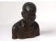 Bronze sculpture bust man Vietnam Hanoi school Indochina XXth century