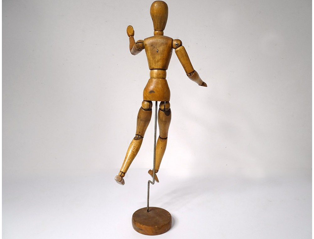 Main En Bois Articulée Vintage Scandinave - Années 50/60 - Teck - Pour Artistes