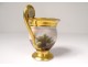 Paris porcelain saucer cup characters gilding landscape 19th restoration