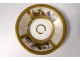 Paris porcelain saucer cup characters gilding landscape 19th restoration
