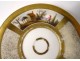 Paris porcelain saucer cup characters gilding landscape 19th restoration