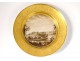 German KPM Berlin porcelain plate Prussian landscape carriage carriage 19th