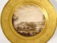 German KPM Berlin porcelain plate Prussian landscape carriage carriage 19th