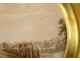 German KPM Berlin porcelain plate Prussian landscape carriage carriage 19th