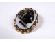 Cameo brooch Négresse onyx solid gold 18K ruby diamonds XIXth