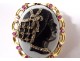 Cameo brooch Négresse onyx solid gold 18K ruby diamonds XIXth