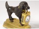 Clock gilt bronze poodle dog Berthoud Paris clock XIXth century