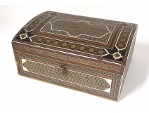 Persian box marquetry Khatam Kari wooden stars Middle East XVIIIth