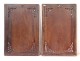 Pair of decorative mother-of-pearl wood panels characters Vietnam Indochina XIX