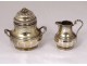 Small self-serving silver vermeil coffee service Minerve André Aucoc 769gr XIXth