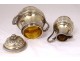 Small self-serving silver vermeil coffee service Minerve André Aucoc 769gr XIXth