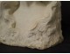 Sculpture Etienne Lenhoir bust young woman Carrara marble Art Nouveau XIXth