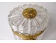 Box Charles X crystal cut brass gilded flowers nineteenth century