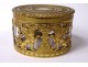 Small round brass crystal crystal box griffins lions 1st Empire XIXth