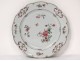 Dish porcelain plate Compagnie des Indes European decor flowers XVIIIth