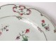 Dish porcelain plate Compagnie des Indes European decor flowers XVIIIth