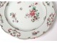 Dish porcelain plate Compagnie des Indes European decor flowers XVIIIth