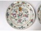 Pair dishes porcelain plates China characters Tongzhi gardens eighteenth