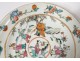 Pair dishes porcelain plates China characters Tongzhi gardens eighteenth