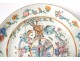 Pair dishes porcelain plates China characters Tongzhi gardens eighteenth