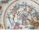 Pair dishes porcelain plates China characters Tongzhi gardens eighteenth